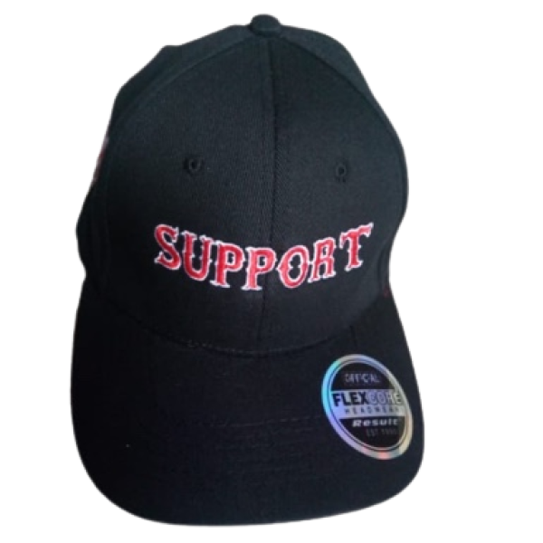 ORIGINAL 81 Support -Schwarz rot dreifach FTW SUPPORT SHOP weiß 81 bestickt Cap \